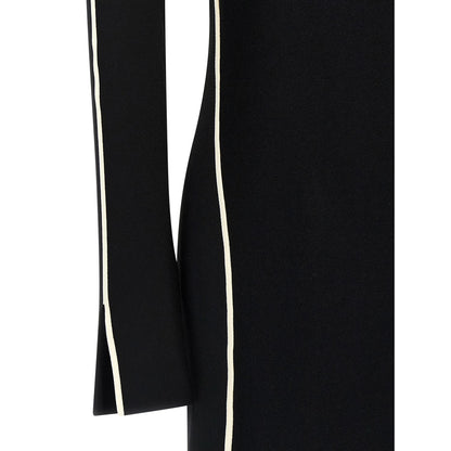 Sportmax Bicolor Viscose Midi Dress