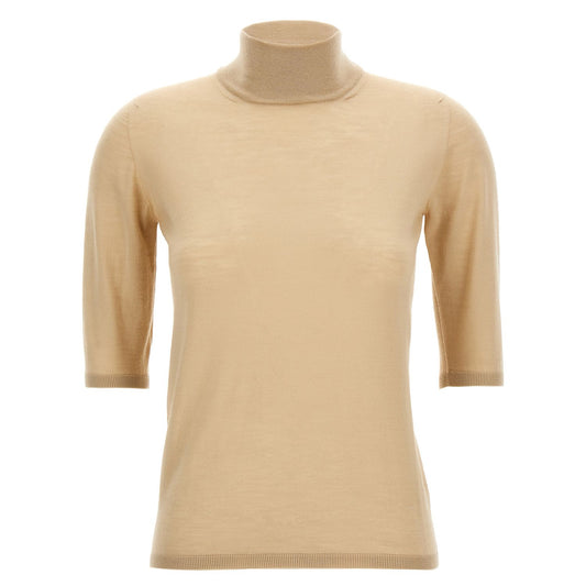 Max Mara Beige Virgin Wool Cardigan