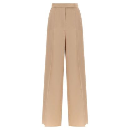 Max Mara Beige Virgin Wool Casual Pants