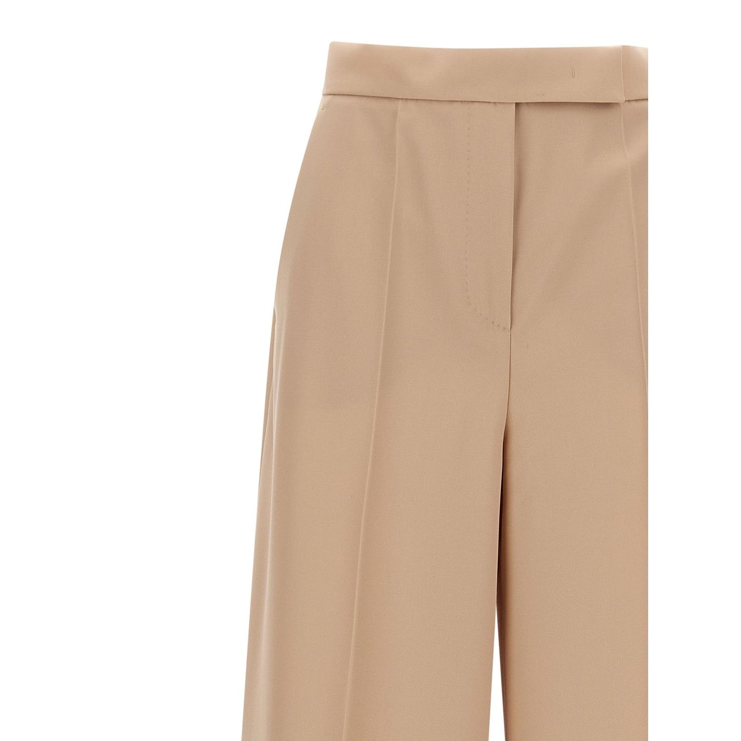 Max Mara Beige Virgin Wool Casual Pants