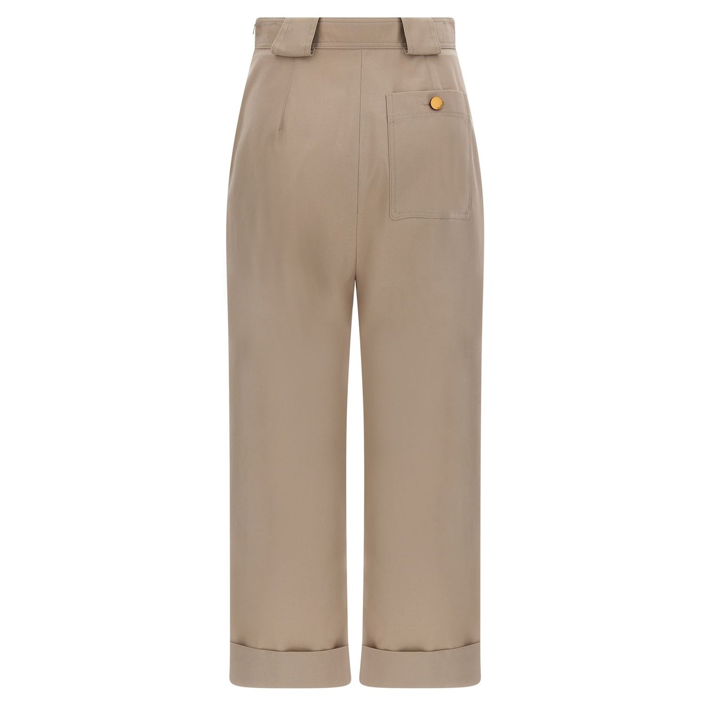 Max Mara Beige Cotton Casual Pants