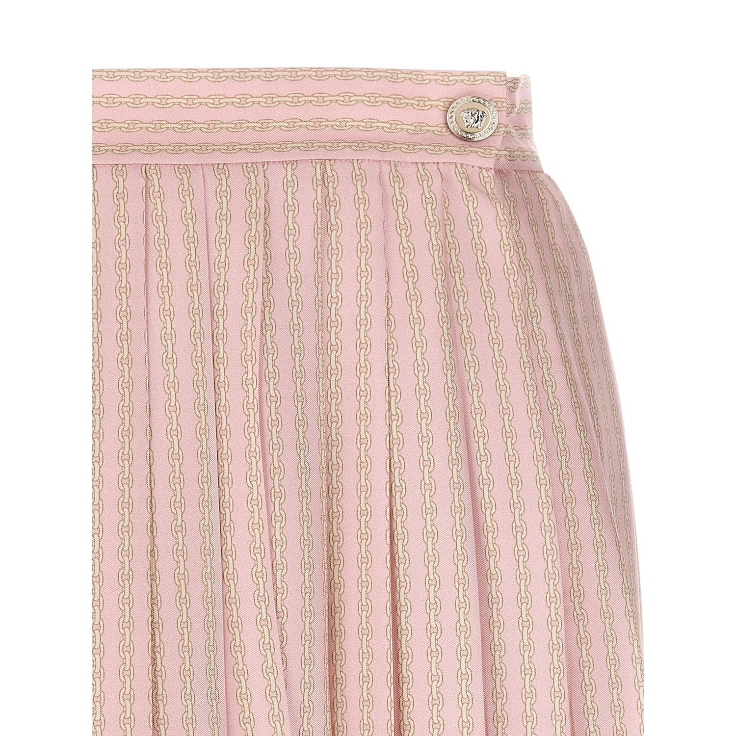 Versace Multicolor Silk Long Skirt