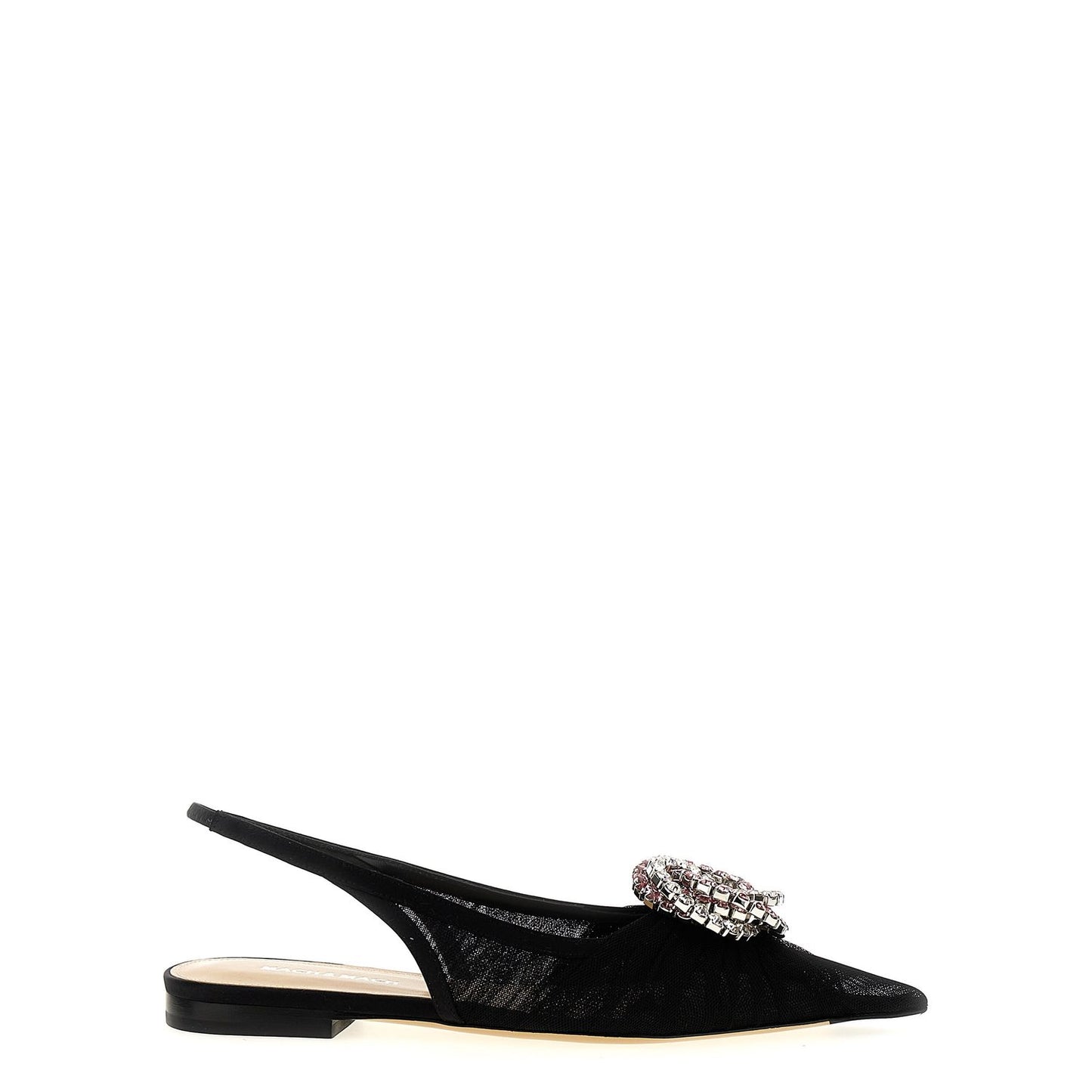 MACH & MACH Black Polyamide Ballet Flats