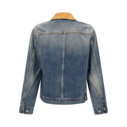Alexander McQueen Blue Cotton Denim Jacket