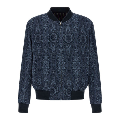 Etro Blue Cotton Bomber