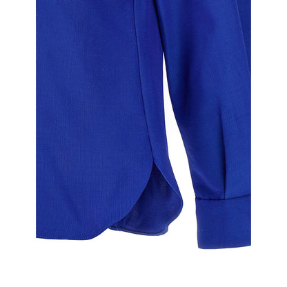 Carolina Herrera Blue Cotton Blouse