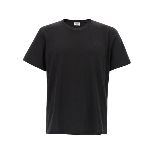 Saint Laurent Black Cotton T-Shirt
