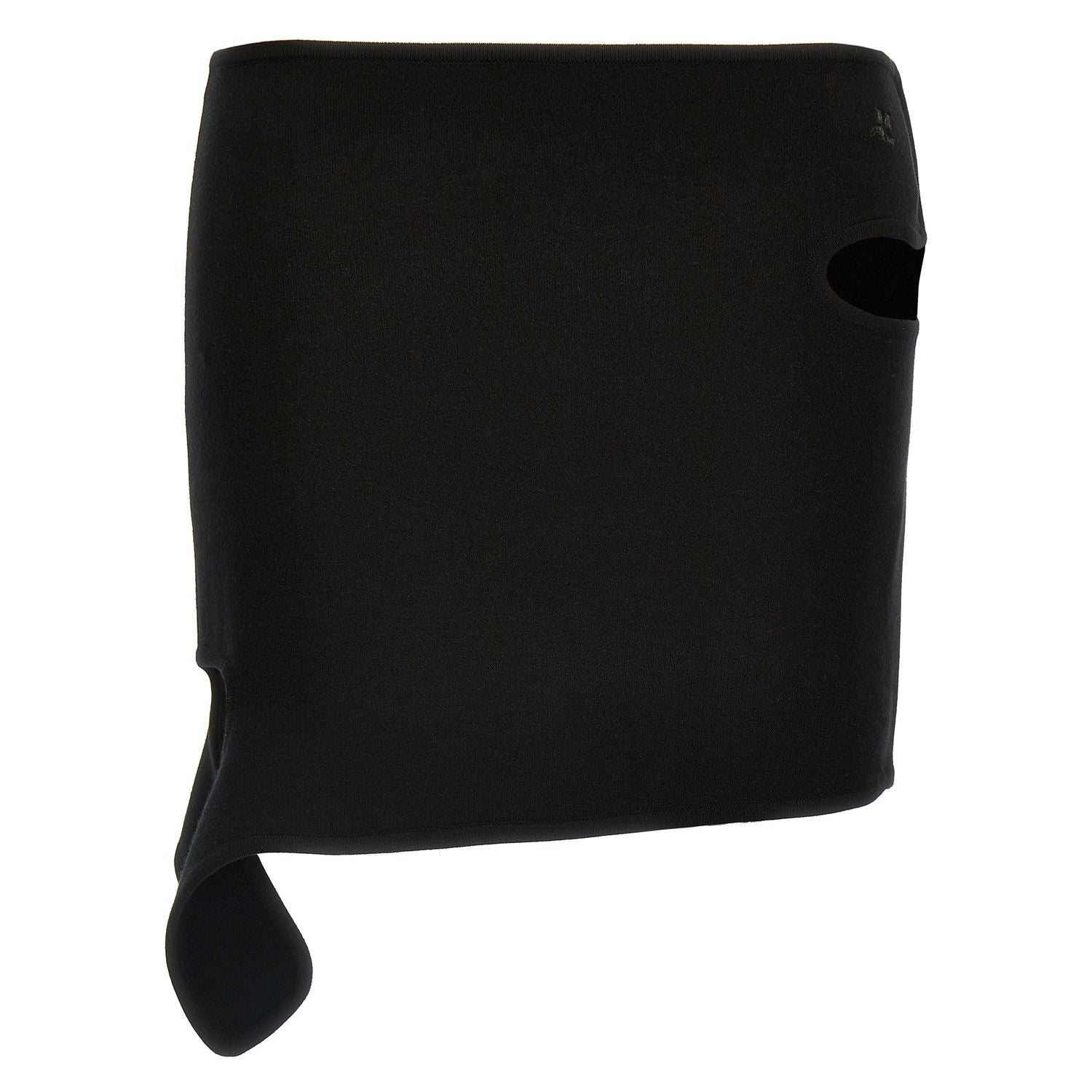 Courrèges Black Viscose Long Skirt