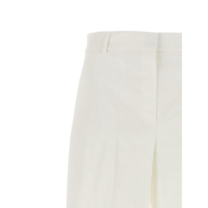 Theory White Linen Casual Pants
