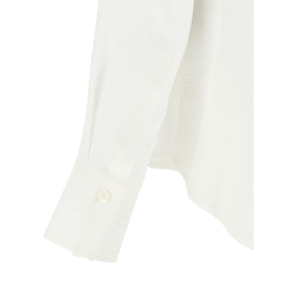 Ferragamo White Silk Blouse