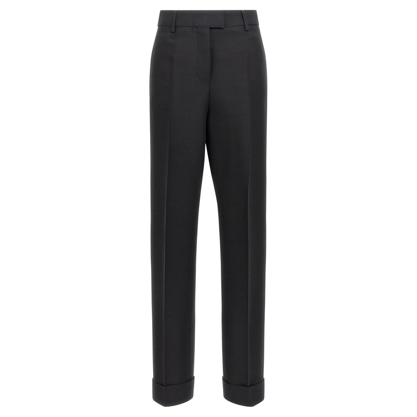 Ferragamo Black Viscose Dress Pants