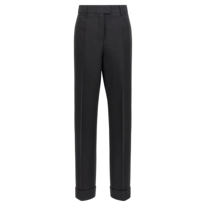 Ferragamo Black Viscose Dress Pants