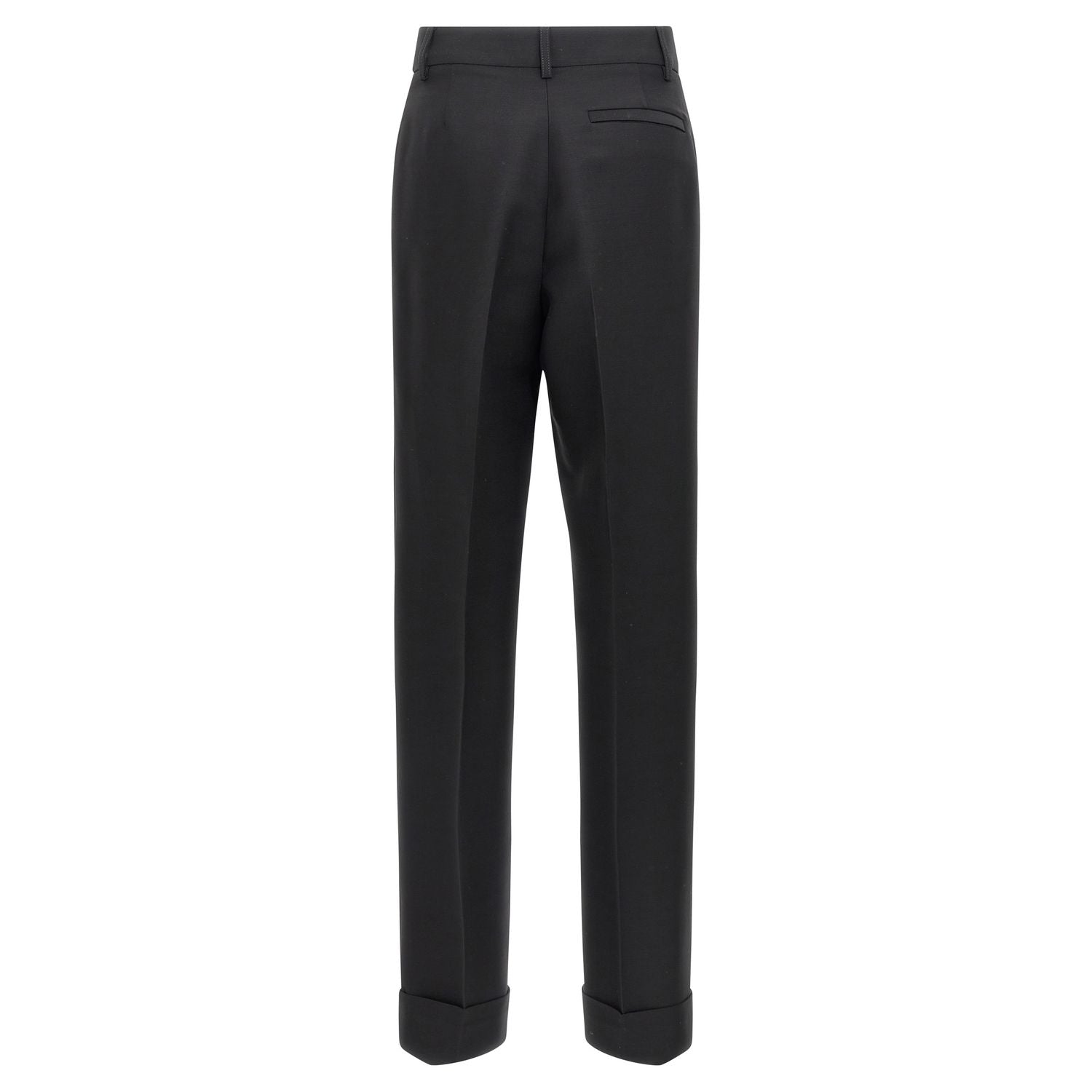 Ferragamo Black Viscose Dress Pants
