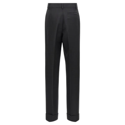Ferragamo Black Viscose Dress Pants