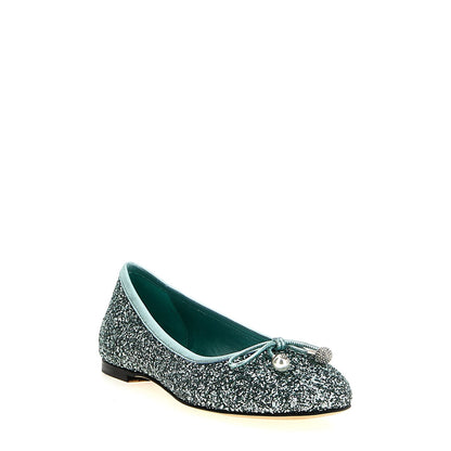 Jimmy Choo Bicolor Textile Ballet Flats