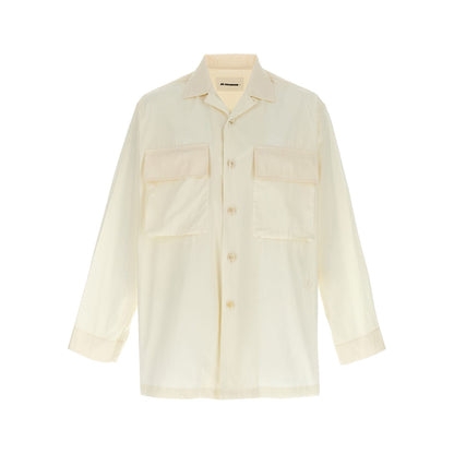 Jil Sander White Cotton Blouse