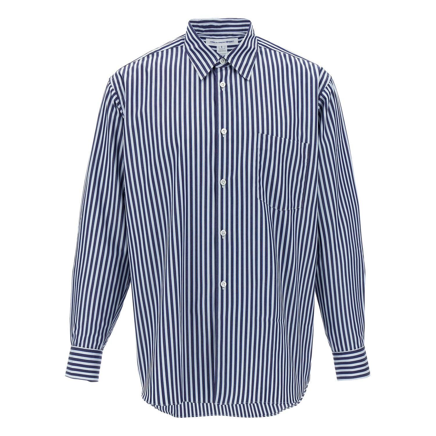 Comme Des Garçons Blue Cotton Blouse