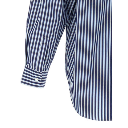 Comme Des Garçons Blue Cotton Blouse