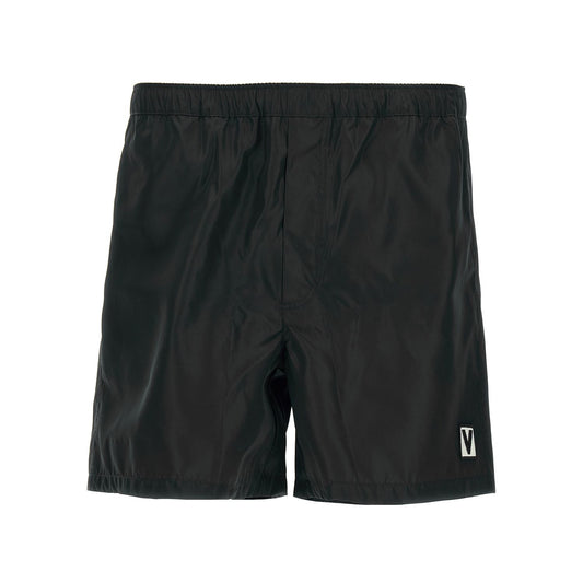 Valentino Garavani Black Polyamide Swim Shorts