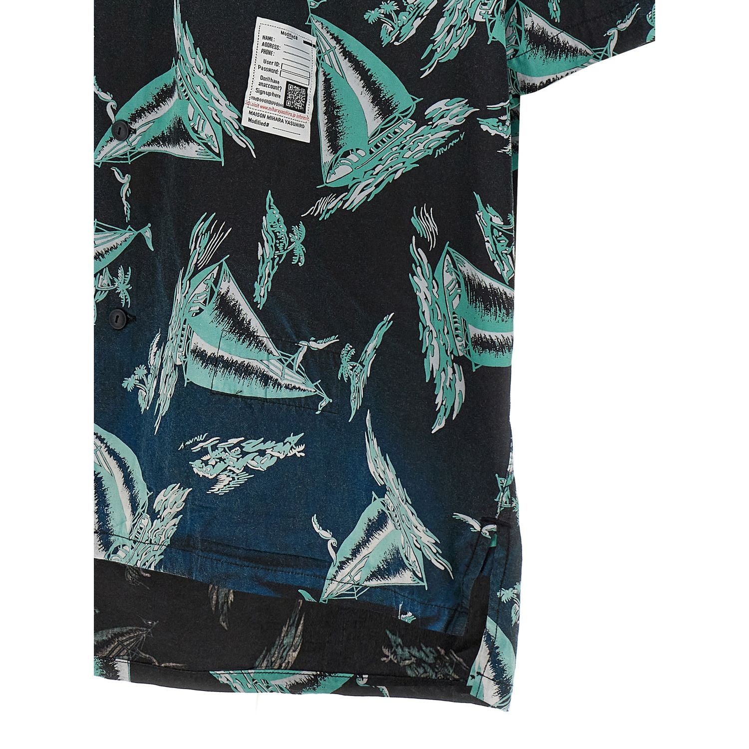 Maison Mihara Yasuhiro Blue Rayon Blouse