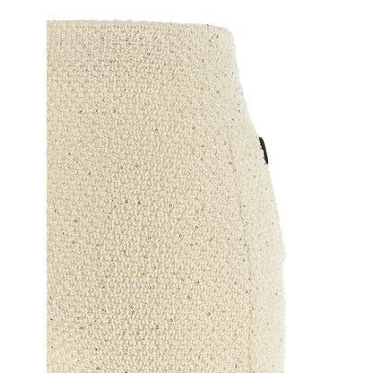 Self-Portrait Bicolor Cotton Long Skirt