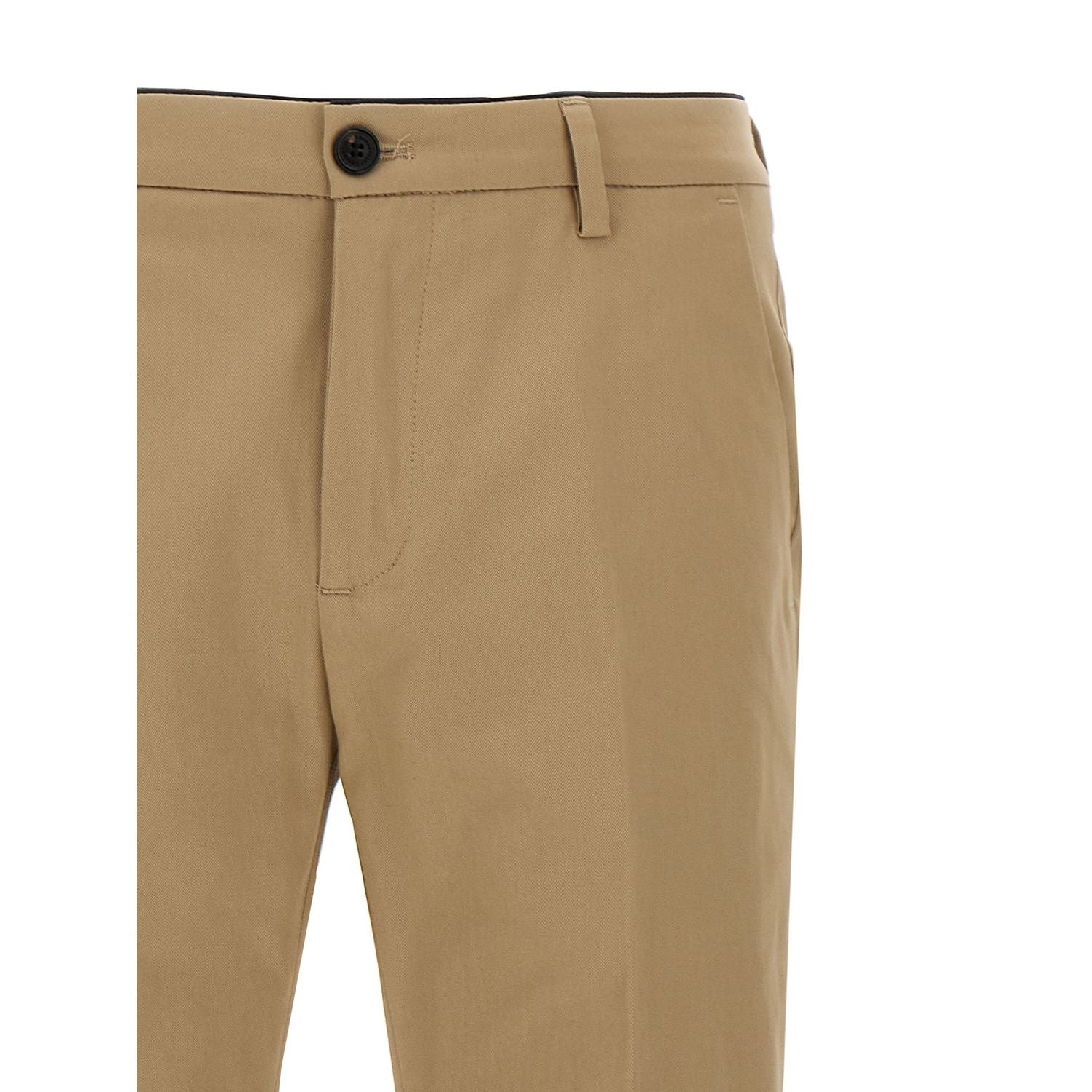 Department 5 Beige Cotton Cropped Pants