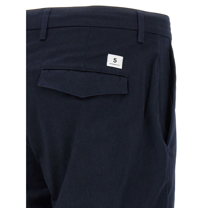 Department 5 Blue Cotton Cropped Pants