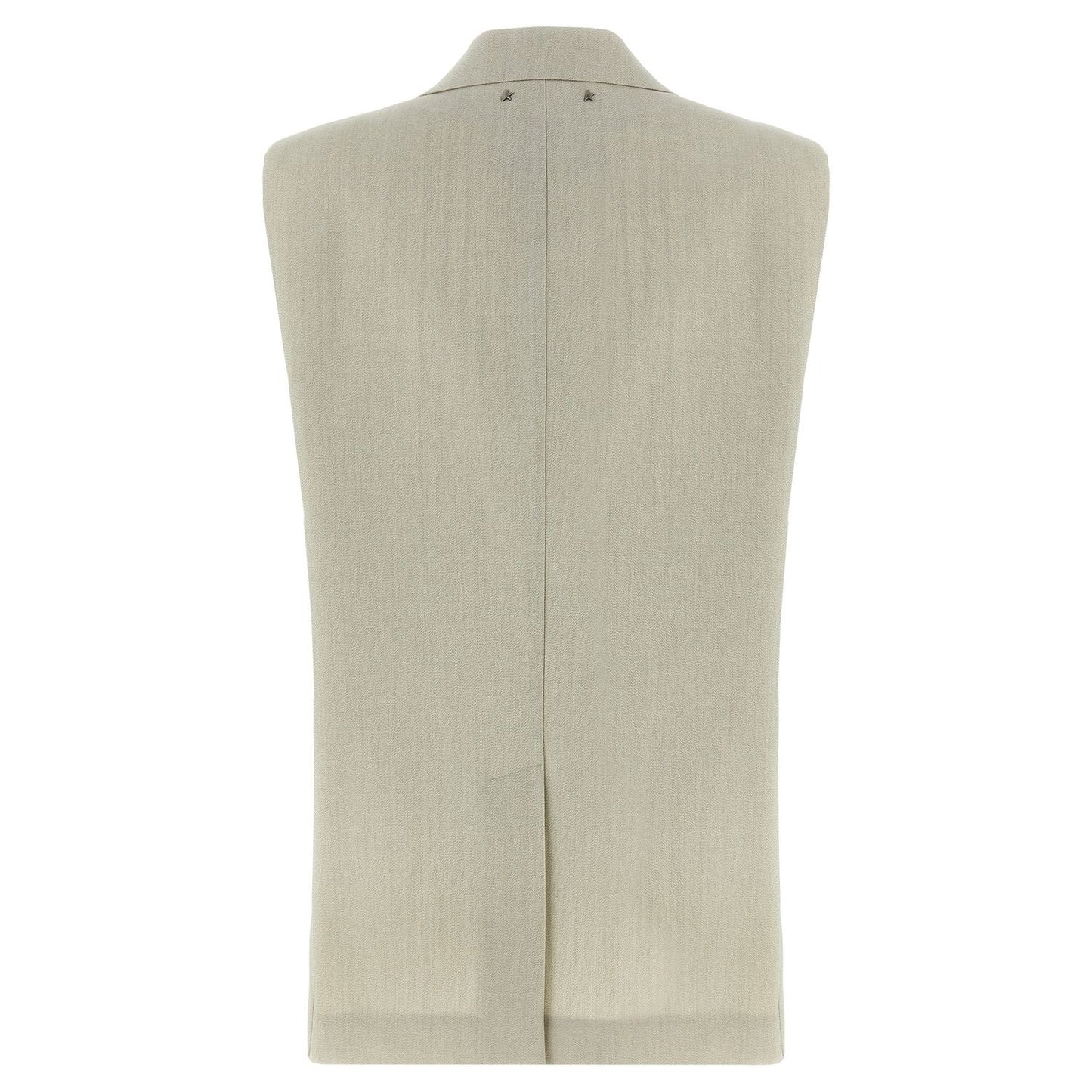 Golden Goose Beige Virgin Wool Sleeveless Jacket