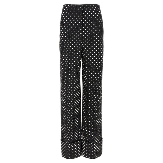 Valentino Garavani Bicolor Viscose Casual Pants