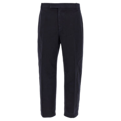 Thom Browne Blue Cotton Casual Pants