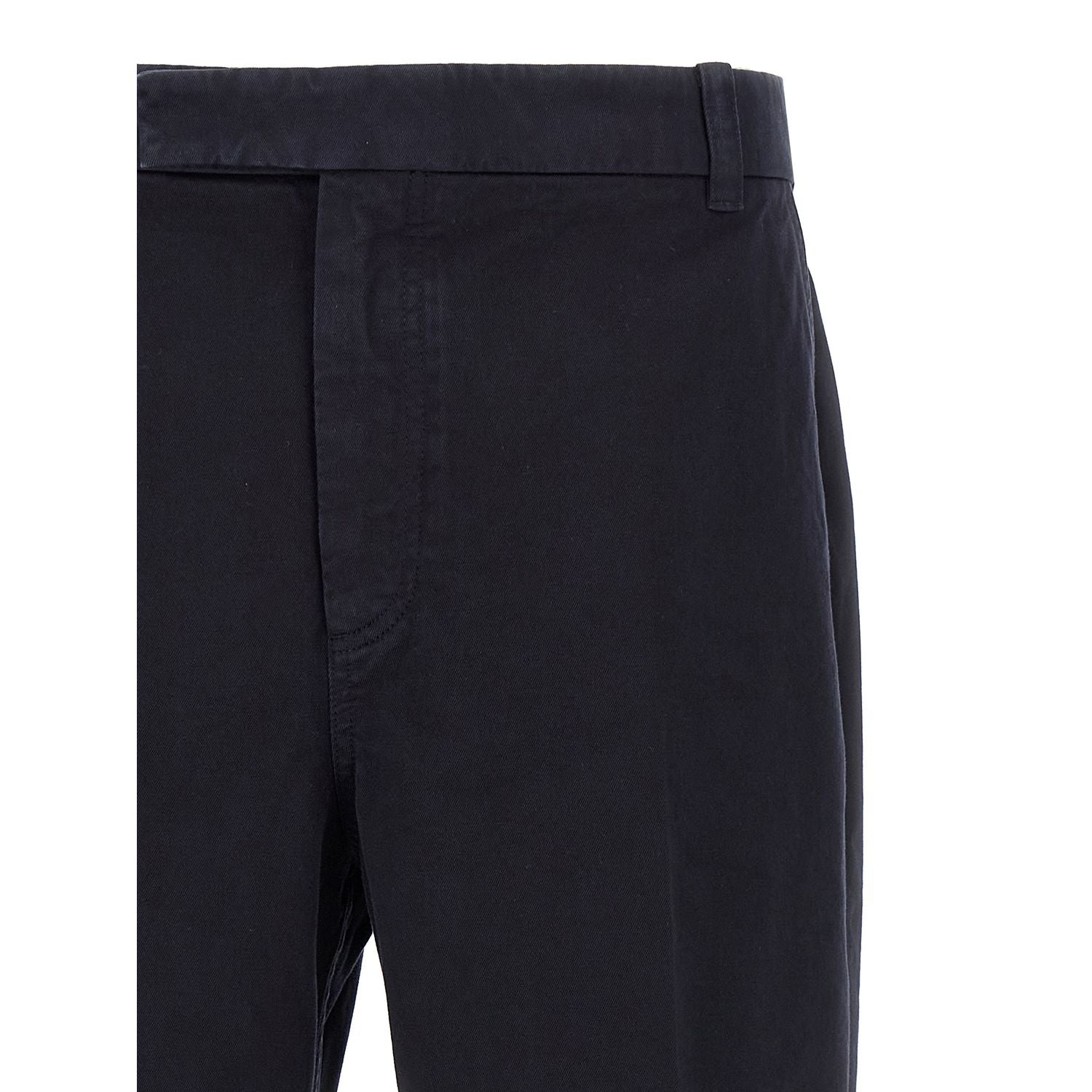Thom Browne Blue Cotton Casual Pants