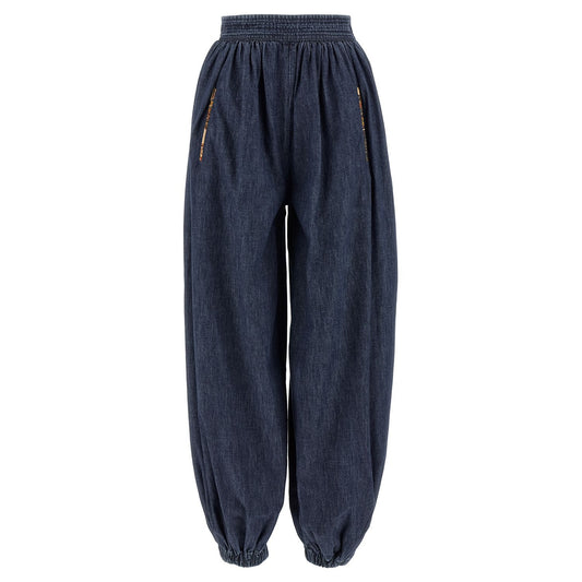 Valentino Garavani Blue Cotton Pants