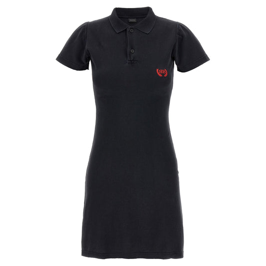 Balenciaga Black Cotton Short Dress