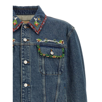 Valentino Garavani Blue Polyamide Denim Jacket