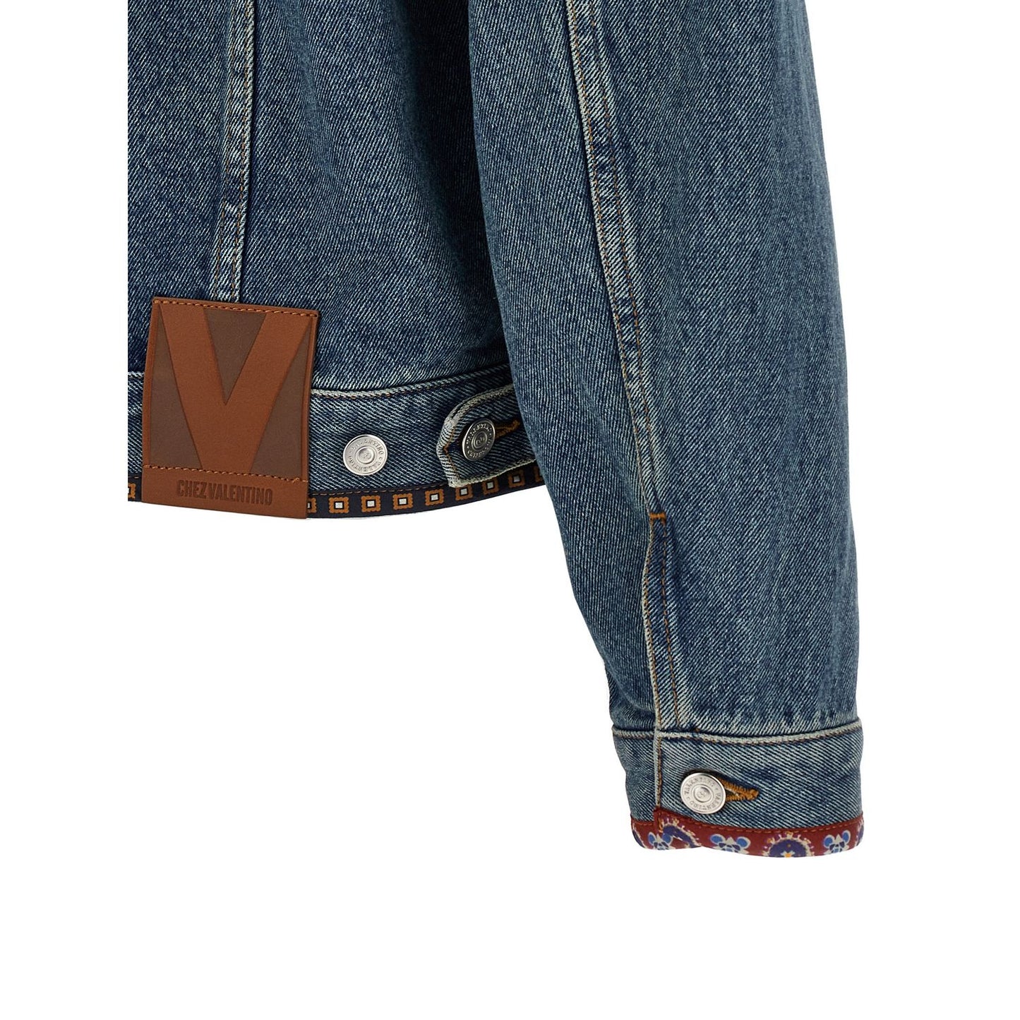 Valentino Garavani Blue Polyamide Denim Jacket