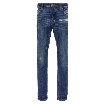 Dsquared² Blue Cotton Slim Fit Jeans