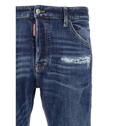 Dsquared² Blue Cotton Slim Fit Jeans