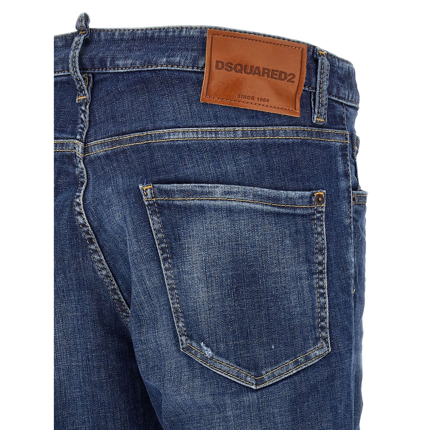 Dsquared² Blue Cotton Slim Fit Jeans