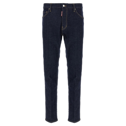Dsquared² Blue Cotton Slim Fit Jeans