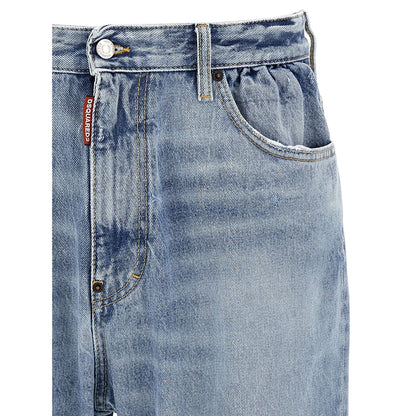 Dsquared² Blue Cotton Relaxed Fit Jeans