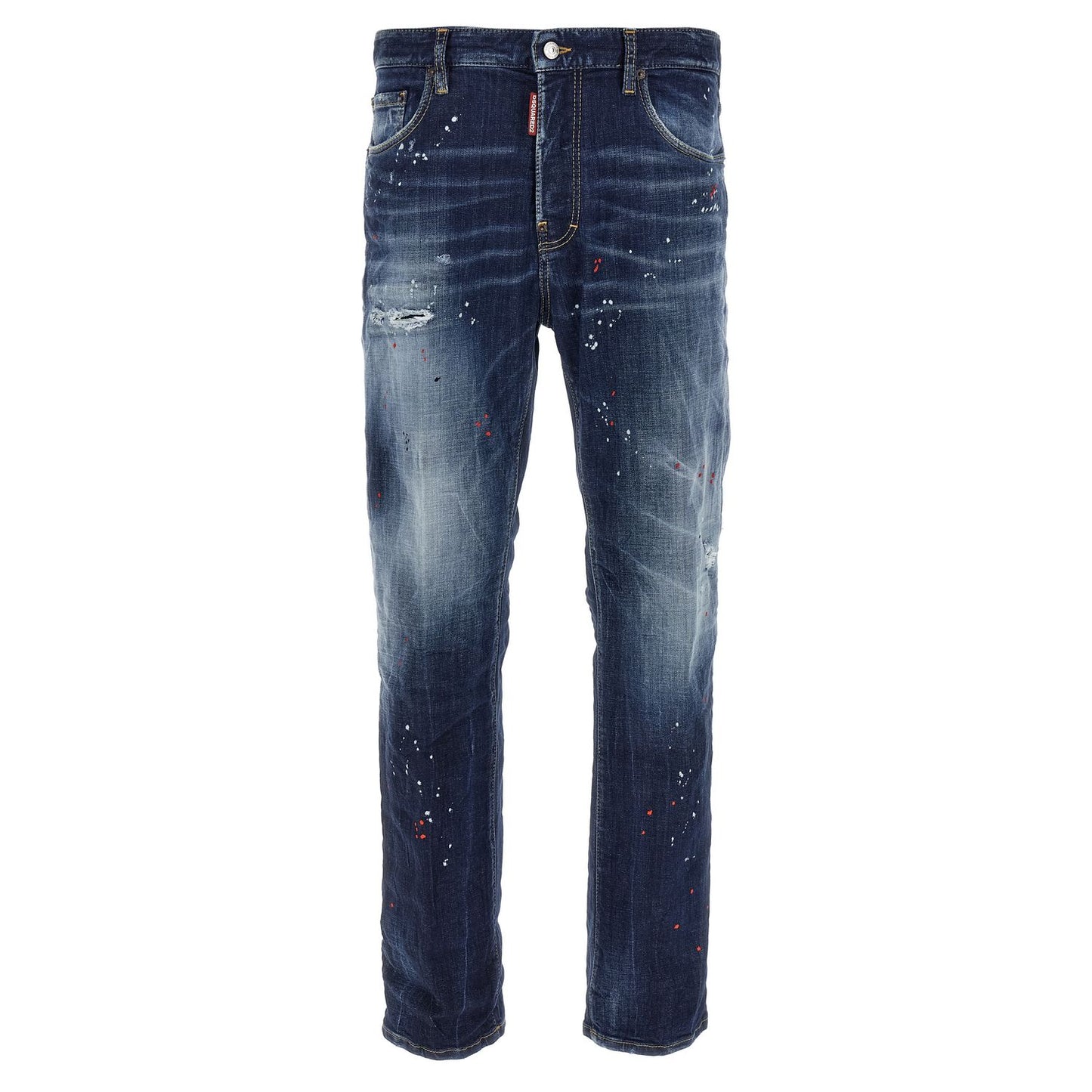 Dsquared² Blue Cotton Relaxed Fit Jeans