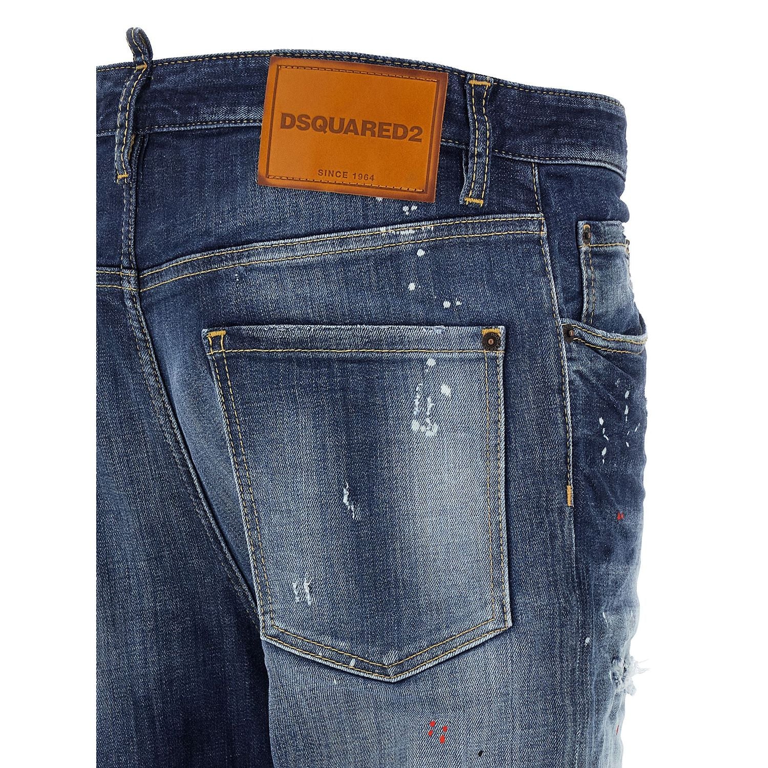 Dsquared² Blue Cotton Relaxed Fit Jeans