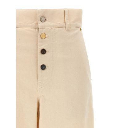 Moschino Beige Cotton Casual Pants