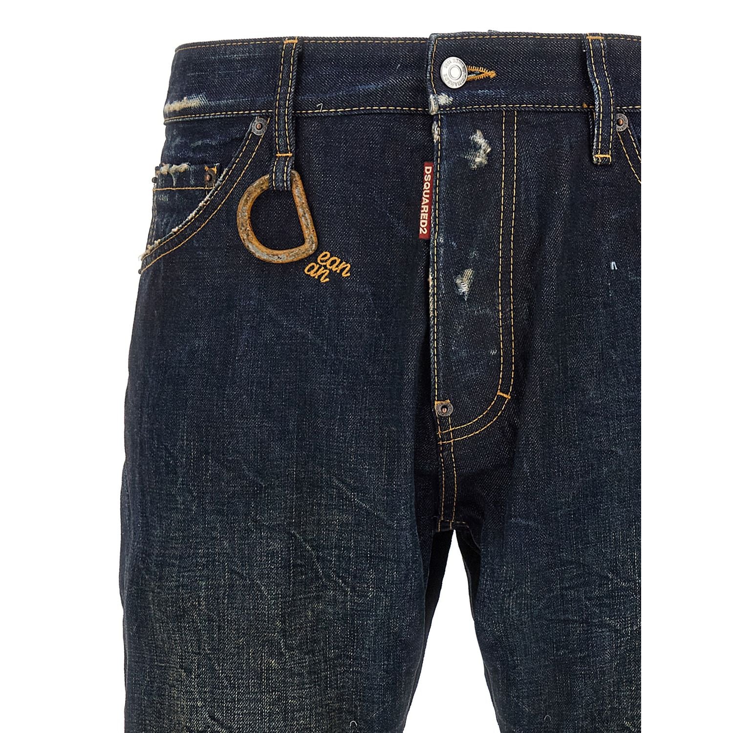 Dsquared² Blue Cotton Slim Fit Jeans