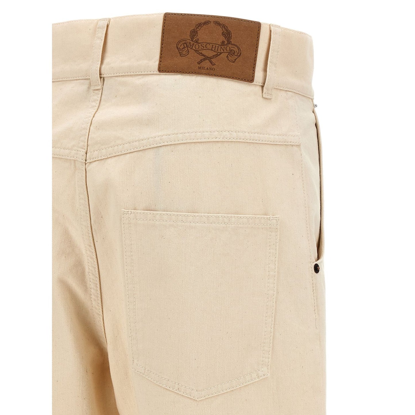 Moschino Beige Cotton Casual Pants