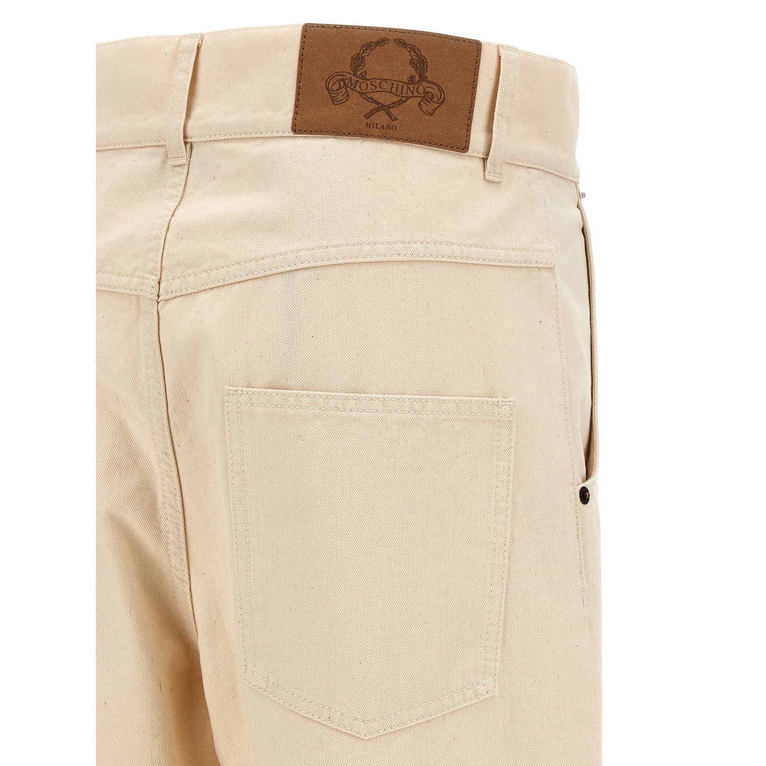 Moschino Beige Cotton Casual Pants