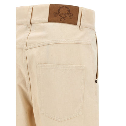 Moschino Beige Cotton Casual Pants