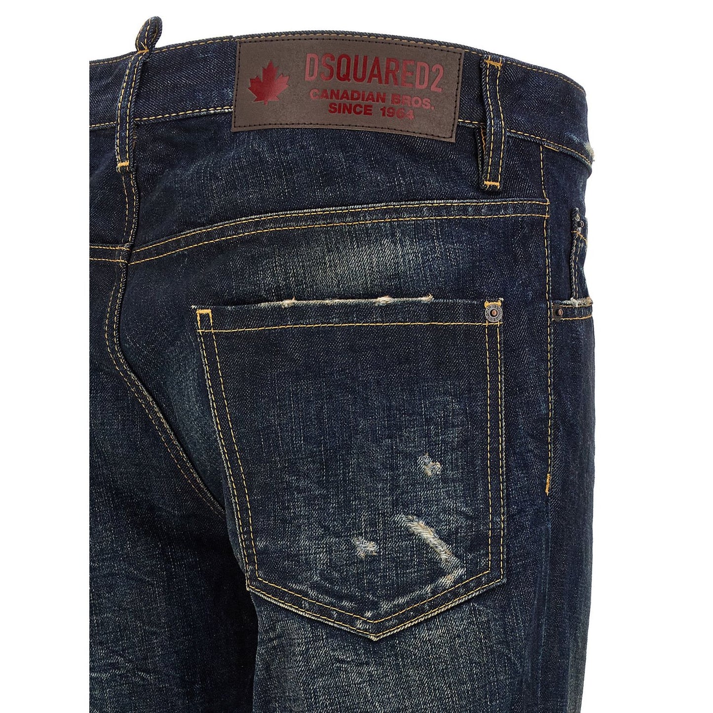 Dsquared² Blue Cotton Slim Fit Jeans