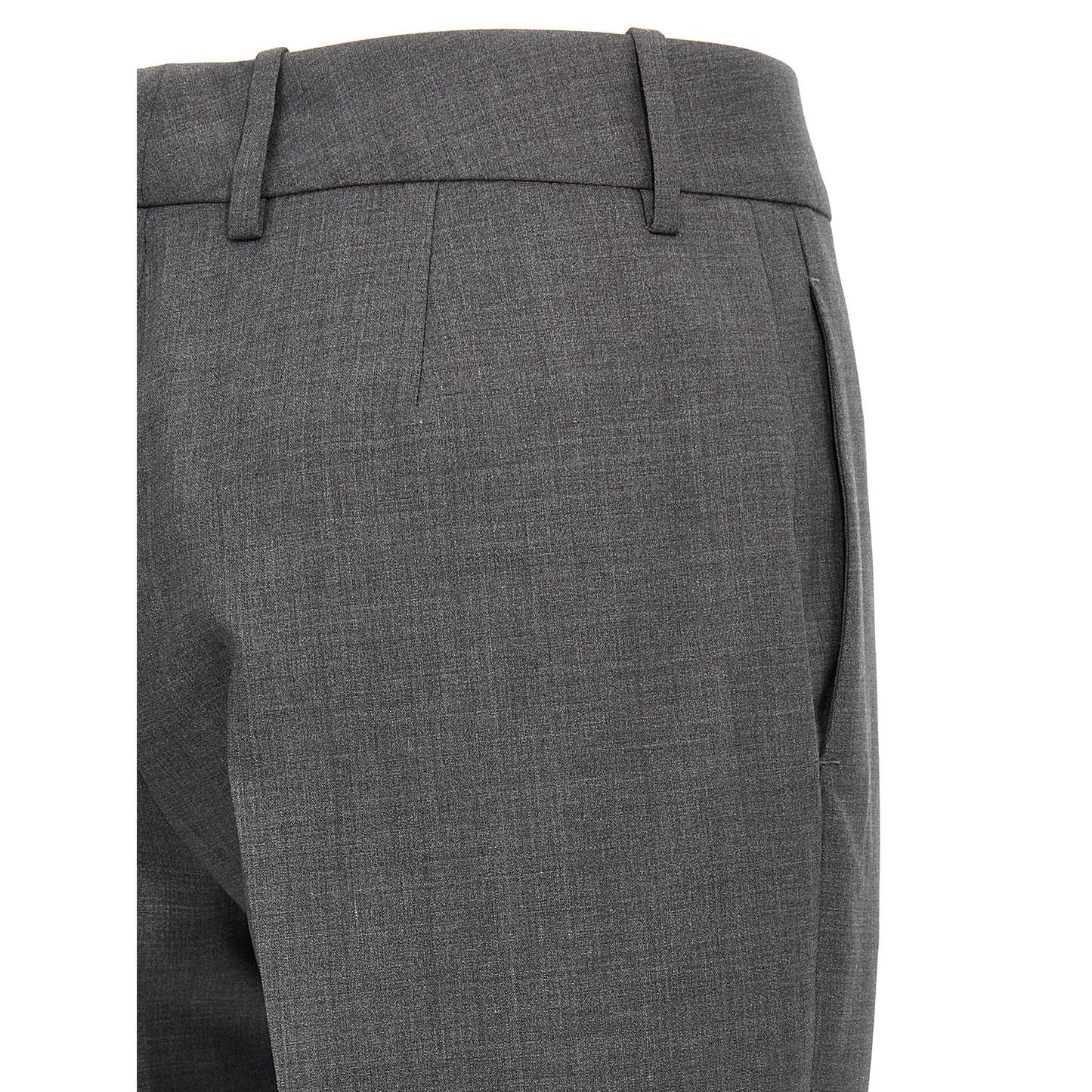 Ermanno Scervino Gray Virgin Wool Dress Pants