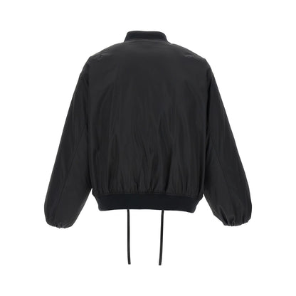 Jil Sander Black Polyester Bomber